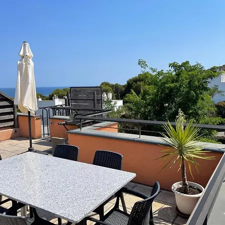 アパート Sunny Sa Boadella Big Solarium Sea View リョレート・デ・マル